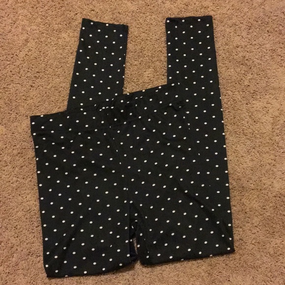 Mud Pie Pants - Mudpie leggings black and white polka dot